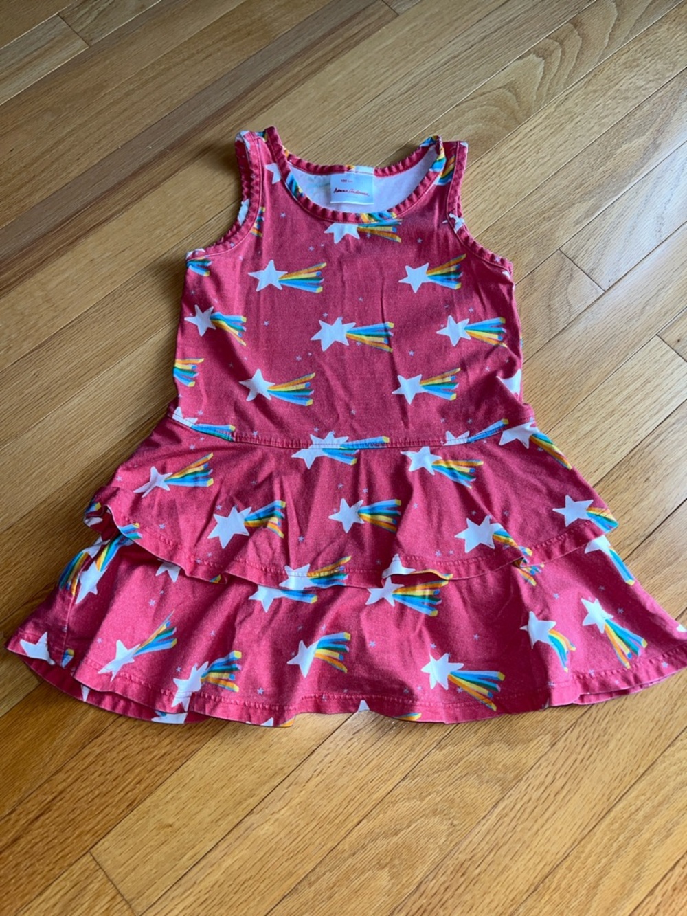 Hanna Andersson Coral Pink Shooting Star Print Dress